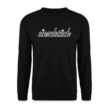 Einzelstück Einzelstück Einzelstück Einzelstück - Unisex Pullover - Schwarz - Vorne - Alina (178cm) & Michal (187cm)
