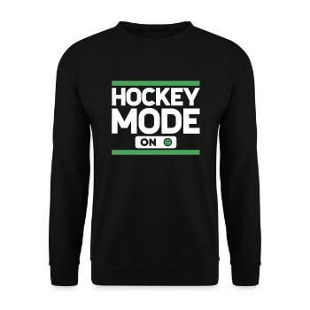 Hockey Mode On Hockey Player Field Hockey - Unisex Sweatshirt - black - Front - Alina (178cm) & Michal (187cm)