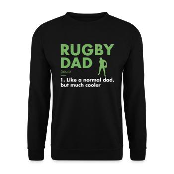 Sport Dad Definition Rugby - Unisex Pullover - Schwarz - Vorne - Alina (178cm) & Michal (187cm)