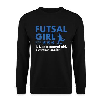 Sport Girl Définition Futsal - Sweat-shirt Unisexe - noir - Devant - Alina (178cm) & Michal (187cm)