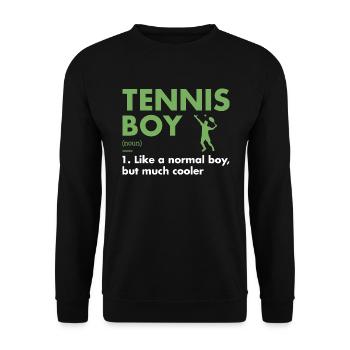 Sport Boy Definition Tennis - Unisex Pullover - Schwarz - Vorne - Alina (178cm) & Michal (187cm)