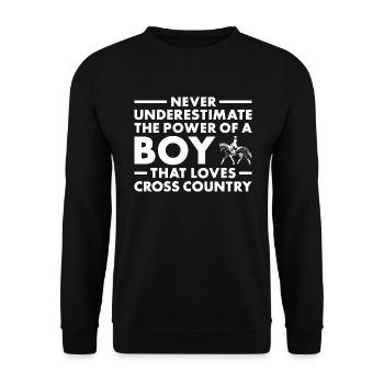 Rider Never Underestimate The Power Of A Boy - Unisex Sweatshirt - black - Front - Alina (178cm) & Michal (187cm)
