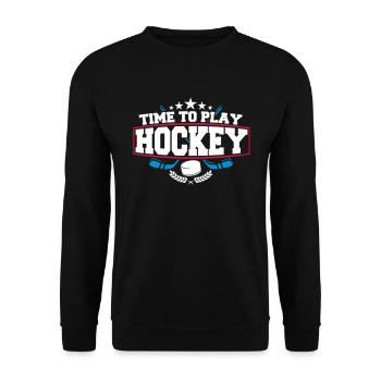 Il est temps de jouer au hockey - Sweat-shirt Unisexe - noir - Devant - Alina (178cm) & Michal (187cm)