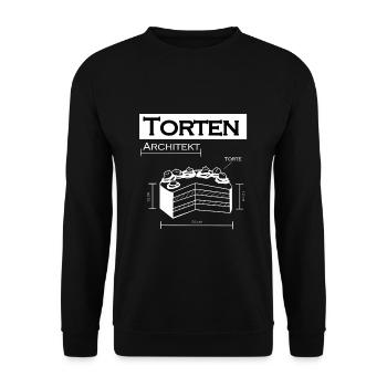 Kuchen Torten Architekt - Unisex Pullover - Schwarz - Vorne - Alina (178cm) & Michal (187cm)