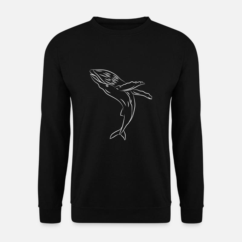 Wal Blauwal - Unisex Pullover - Schwarz