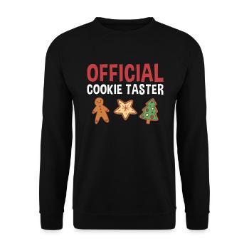 Baking Official Cookie Taster Cookie - Unisex Pullover - Schwarz - Vorne - Alina (178cm) & Michal (187cm)