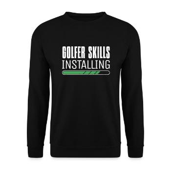 Golfspieler Golfen Golfer Skills Golf - Unisex Pullover - Schwarz - Vorne - Alina (178cm) & Michal (187cm)