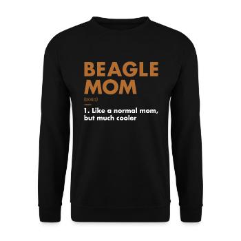 Beagle Mom Definition - Unisex Pullover - Schwarz - Vorne - Alina (178cm) & Michal (187cm)