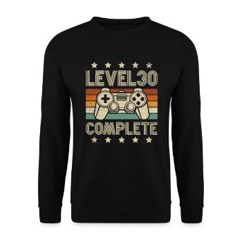 30 ans Retro Gaming 30 cadeau d’anniversaire - Sweat-shirt Unisexe - noir - Devant - Alina (178cm) & Michal (187cm)