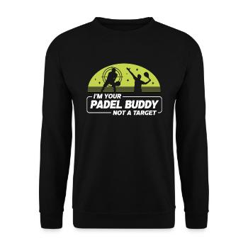 Padel Padel Joueur Padel Tennis Paddle - Sweat-shirt Unisexe - noir - Devant - Alina (178cm) & Michal (187cm)