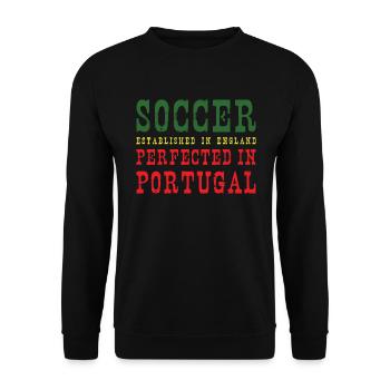 Portugal Football Portugais Football Portugal - Sweat-shirt Unisexe - noir - Devant - Alina (178cm) & Michal (187cm)