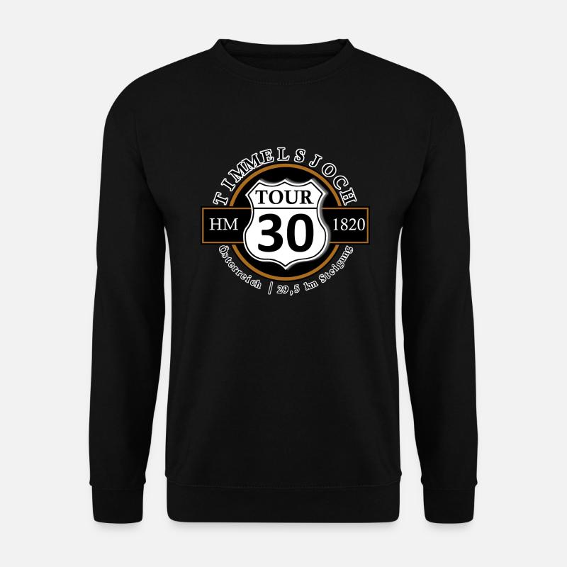 Radtour Rennrad Alpenpass Timmelsjoch - Unisex Pullover - Schwarz