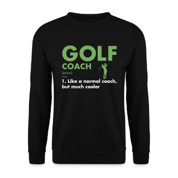 Sport Coach Definition Golf - Unisex Sweatshirt - black - Front - Alina (178cm) & Michal (187cm)