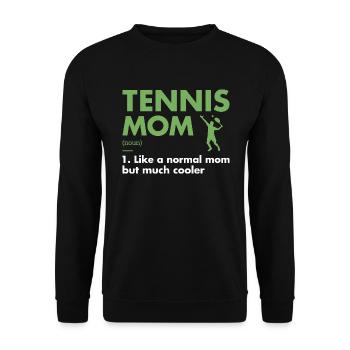 Sport Mom Definition Tennis - Unisex Pullover - Schwarz - Vorne - Alina (178cm) & Michal (187cm)
