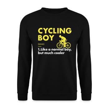 Sport Boy Cycling - Unisex Pullover - Schwarz - Vorne - Alina (178cm) & Michal (187cm)