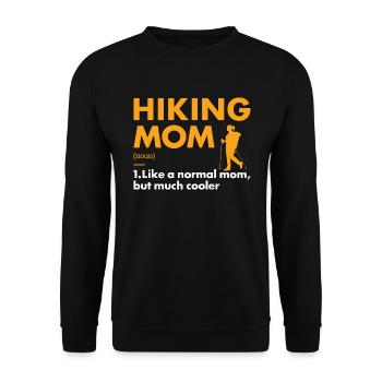 Hiker Mom Definition Hiking - Unisex Pullover - Schwarz - Vorne - Alina (178cm) & Michal (187cm)