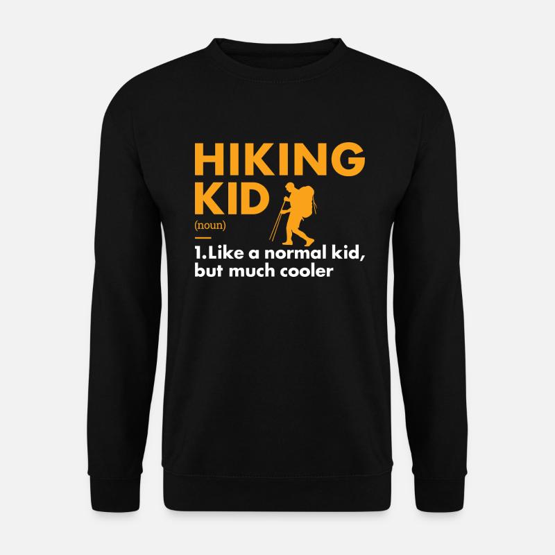 Hiker Kid Definition Hiking - Unisex Pullover - Schwarz