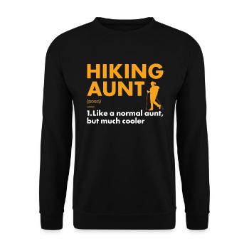 Hiker Aunt Definition Hiking - Unisex Pullover - Schwarz - Vorne - Alina (178cm) & Michal (187cm)