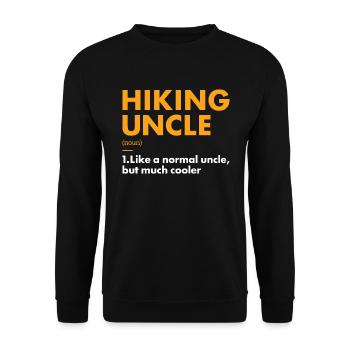 Hiker Uncle Definition Hiking - Unisex Pullover - Schwarz - Vorne - Alina (178cm) & Michal (187cm)