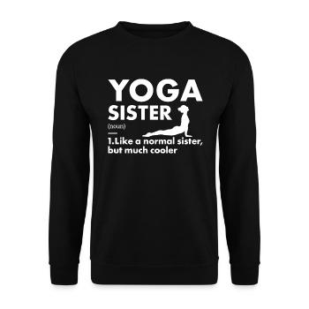 Yogi Sister Definition Yoga - Unisex Pullover - Schwarz - Vorne - Alina (178cm) & Michal (187cm)