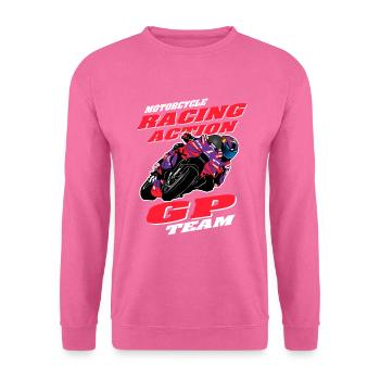 Motorradrennen - Superbike - Unisex Pullover - Pink - Vorne