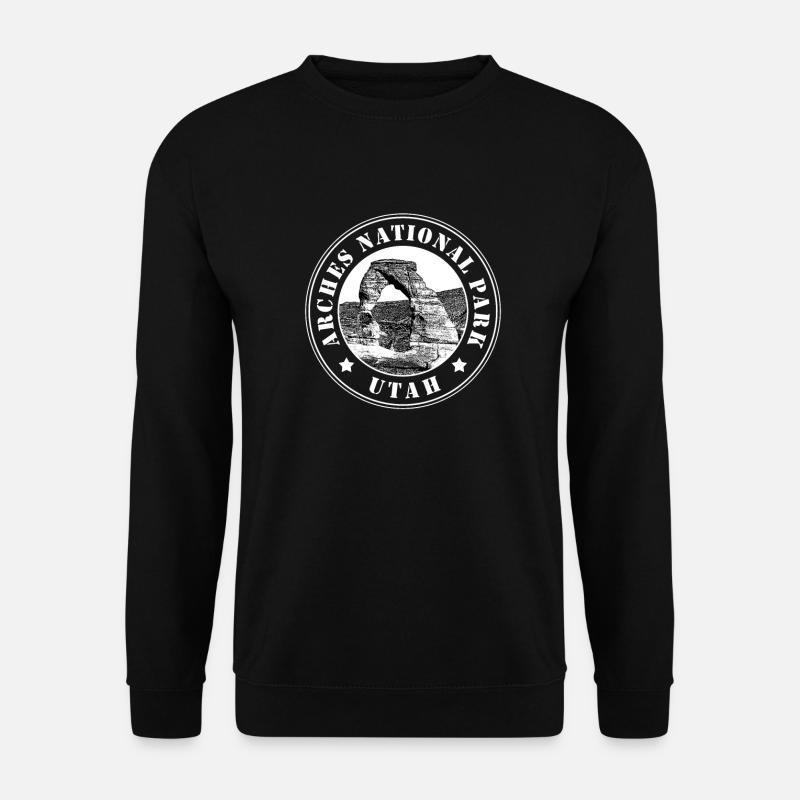 Arches Nationalpark Utah USA Stempel - Unisex Pullover - Schwarz