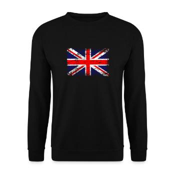 Great Britain British flag flag UK Union Jack - Unisex Sweatshirt - black - Front - Alina (178cm) & Michal (187cm)