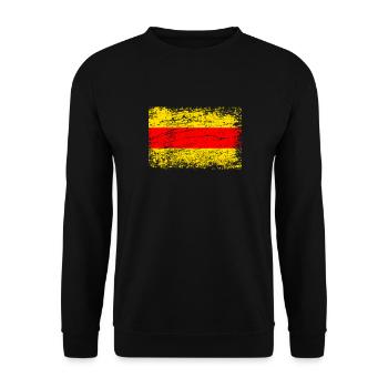 Baden Baden flag flag Badnerland used-look - Unisex Sweatshirt - black - Front - Alina (178cm) & Michal (187cm)