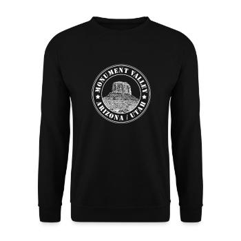 Monument Valley Arizona Utah USA Western Stempel - Unisex Pullover - Schwarz - Vorne - Alina (178cm) & Michal (187cm)