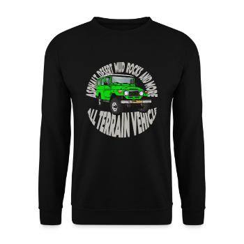 Desert and Mud J4 green - Unisex Sweatshirt - black - Front - Alina (178cm) & Michal (187cm)