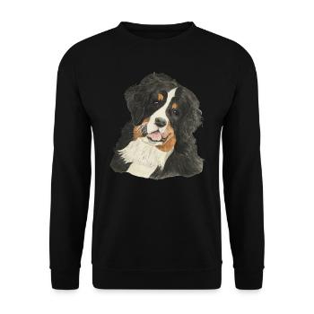 Bernese Mountain Dog - Unisex Sweatshirt - black - Front - Alina (178cm) & Michal (187cm)