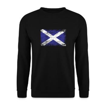 Schottland schottisch Flagge Fahne - Unisex Pullover - Schwarz - Vorne - Alina (178cm) & Michal (187cm)