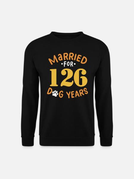 18. Hochzeitstag, verheiratet für 126 Hund - Unisex Pullover - Schwarz