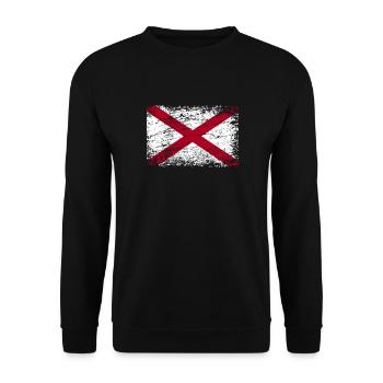 Alabama Flag Flag USA - Unisex Sweatshirt - black - Front - Alina (178cm) & Michal (187cm)