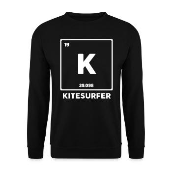 Kiteboard Kite Surf Surf Surf Retro Vintage Kiten - Sweat-shirt Unisexe - noir - Devant - Alina (178cm) & Michal (187cm)