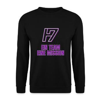 H7Mission - Unisex Pullover - Schwarz - Vorne - Alina (178cm) & Michal (187cm)