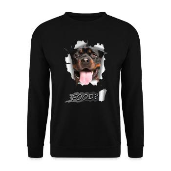 Rottweiler Dog Design - For Rottie Dog Lovers - Unisex Sweatshirt - black - Front - Alina (178cm) & Michal (187cm)