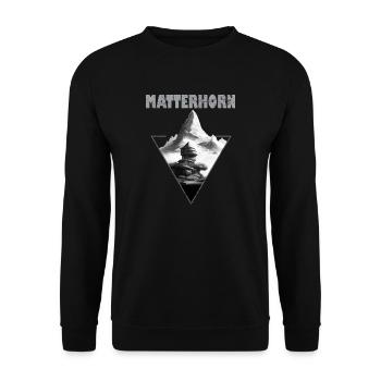 Matterhorn Schweiz Swisse Wanderung Klettern - Unisex Pullover - Schwarz - Vorne - Alina (178cm) & Michal (187cm)