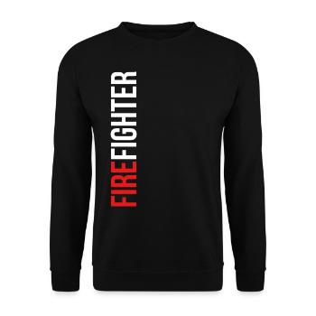 FIREFIGHTER / Feuerwehr - Unisex Pullover - Schwarz - Vorne - Alina (178cm) & Michal (187cm)