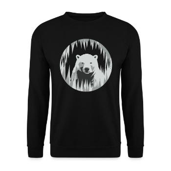 Polar bear - Unisex Sweatshirt - black - Front - Alina (178cm) & Michal (187cm)