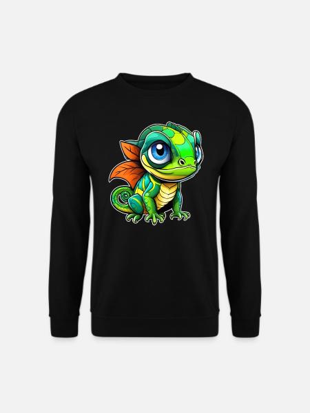 Mignon petit lézard - Sweat-shirt Unisexe - noir