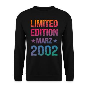 Fête d’anniversaire en édition limitée Vintage 2002 - Sweat-shirt Unisexe - noir - Devant - Alina (178cm) & Michal (187cm)