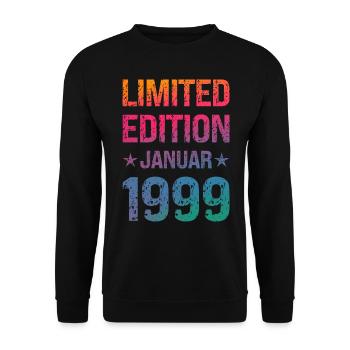 Limited Edition 25th Birthday Party Vintage 1999 - Unisex Sweatshirt - black - Front - Alina (178cm) & Michal (187cm)