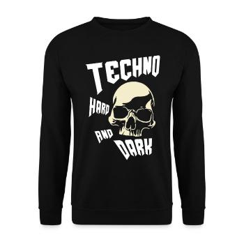 Techno Dur Et Sombre - Sweat-shirt Unisexe - noir - Devant - Alina (178cm) & Michal (187cm)