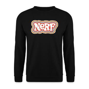 Nerf Logo Colourful Cool Design - Unisex Sweatshirt - black - Front - Alina (178cm) & Michal (187cm)