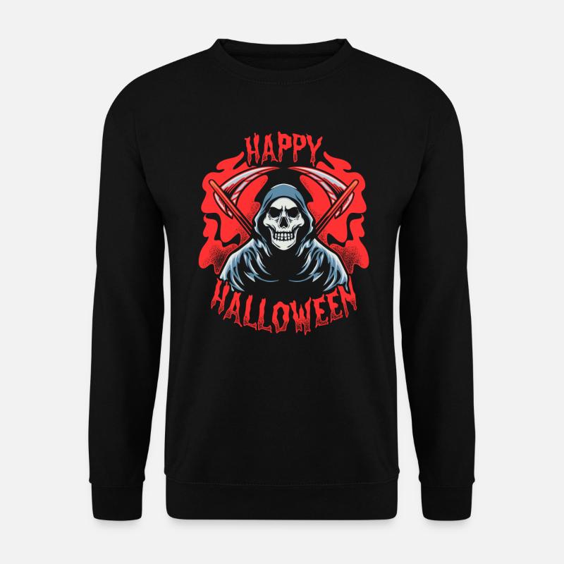 Halloween Grim Reaper Skeleton - Unisex Sweatshirt - black