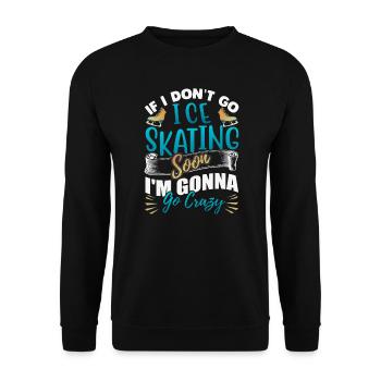 Patinage Maman Tshirt Patinage Artistique Cadeau - Sweat-shirt Unisexe - noir - Devant - Alina (178cm) & Michal (187cm)