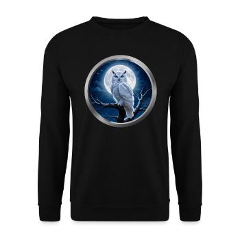 Owl Animal - 2 - Unisex Sweatshirt - black - Front - Alina (178cm) & Michal (187cm)
