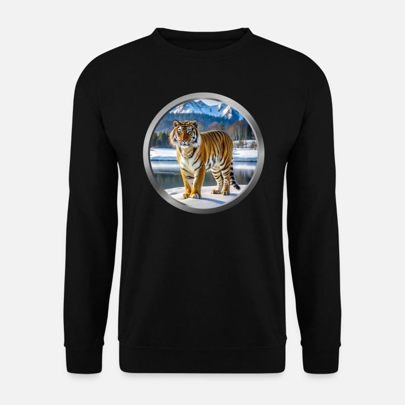 Tiger Animal - Unisex Sweatshirt - black