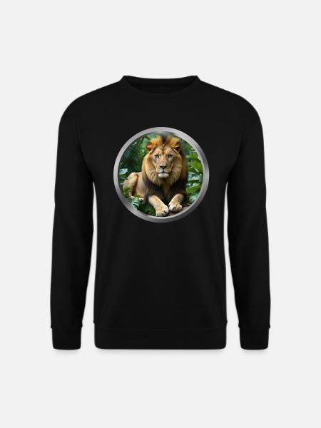 Lion Animal - 2 - Unisex Sweatshirt - black